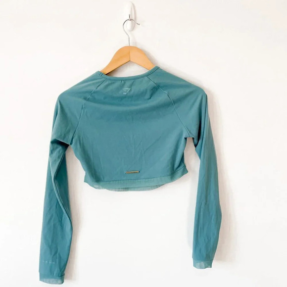 Gymshark  X Whitney Simmons Long Sleeve Laser Cut Teal Size Small - Picture 6 of 8
